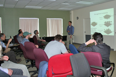 William Keeton presents research to Vermont Agency of Natural Resources.