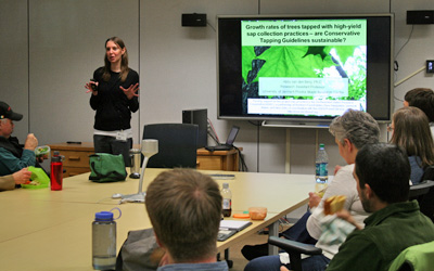 Abby van den Berg presents at Vermont Agency of Natural Resources.