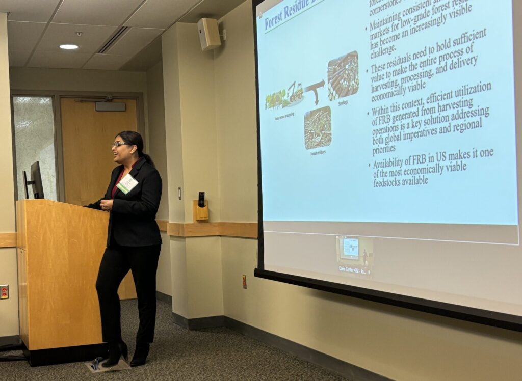 NSRC PI Ankita Juneja presenting at the 2025 FEMC conference